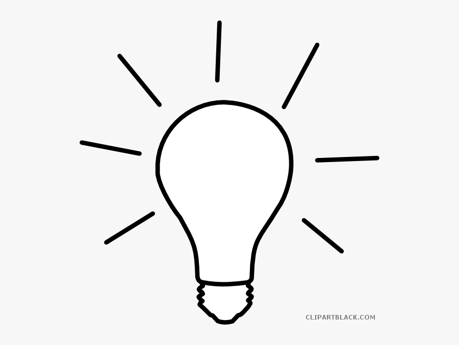Graphic Black And White Stock Light Bulb Idea Clipart - Light Clipart Black And White, Transparent Clipart
