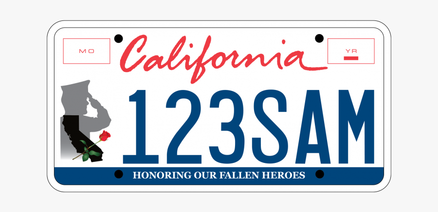California License Plate Clipart Jpg Black And White, Transparent Clipart