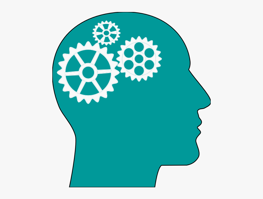 Man Head Silhouette Gears - Non Utilized Talent, Transparent Clipart
