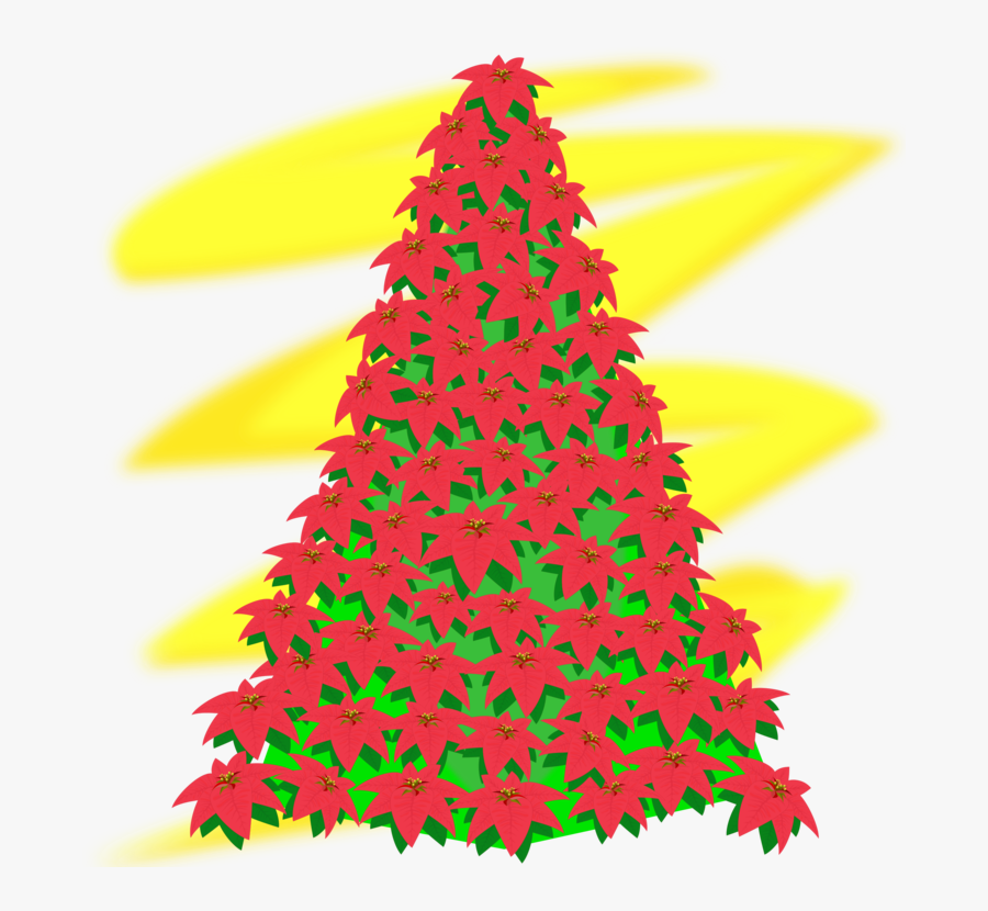 Fir,pine Family,christmas Decoration - Red Christmas Tree Clipart, Transparent Clipart