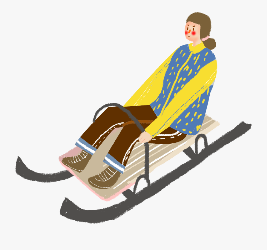 Transparent Sledding Clipart - Cartoon, Transparent Clipart