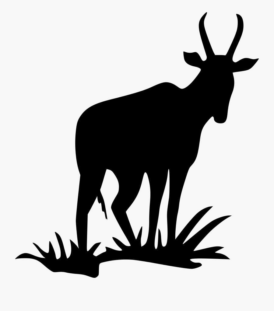 Antelope Pronghorn Impala Clip Art - Pronghorn Deer Silhouette, Transparent Clipart