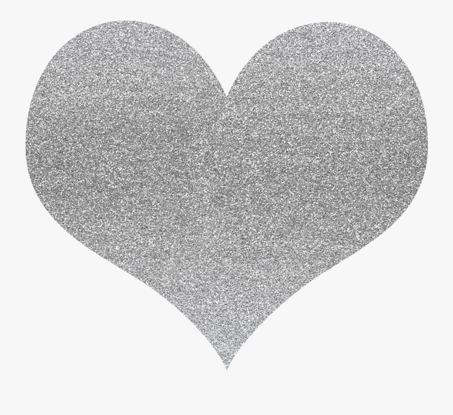 Glitter Clipart Silver Glitter - Silver Glitter Heart Clipart, Transparent Clipart
