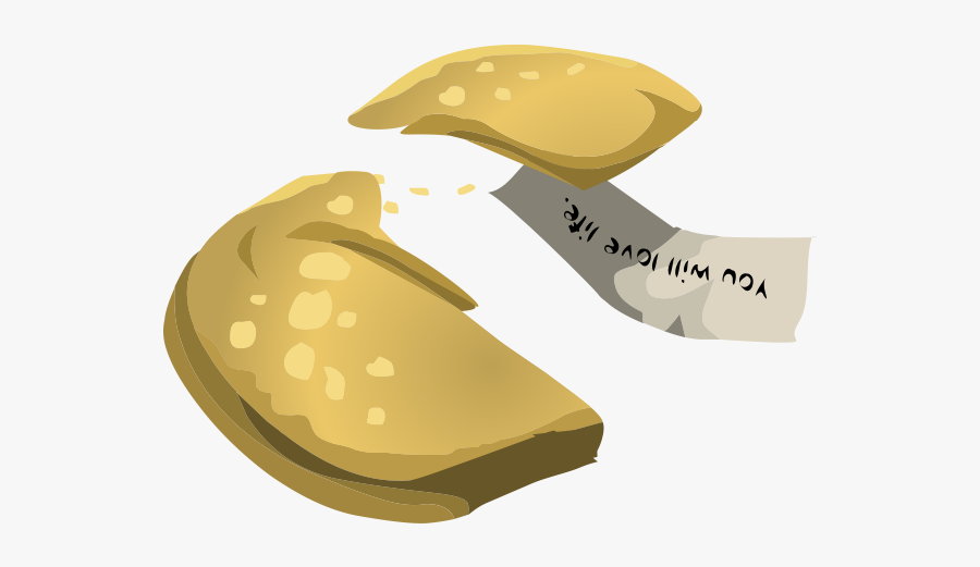 Opened Fortune Cookie - Fortune Cookie, Transparent Clipart