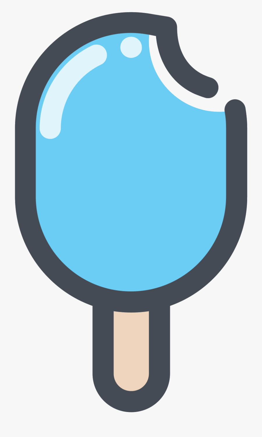 Bitten Ice Pop Icon, Transparent Clipart