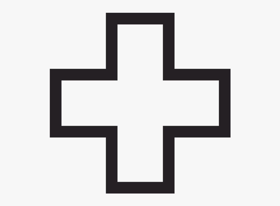 Hospital Symbol Black And White Clipart , Png Download - Red Cross Clipart Black And White, Transparent Clipart