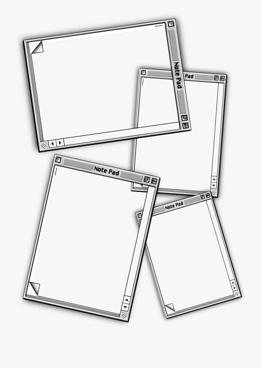 #ftestickers #frames #notepad #screen #collage - Line Art, Transparent Clipart
