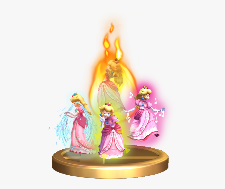 Peach Smash 4 Png Clipart - Super Smash Bros Wii U Trophy Peach, Transparent Clipart