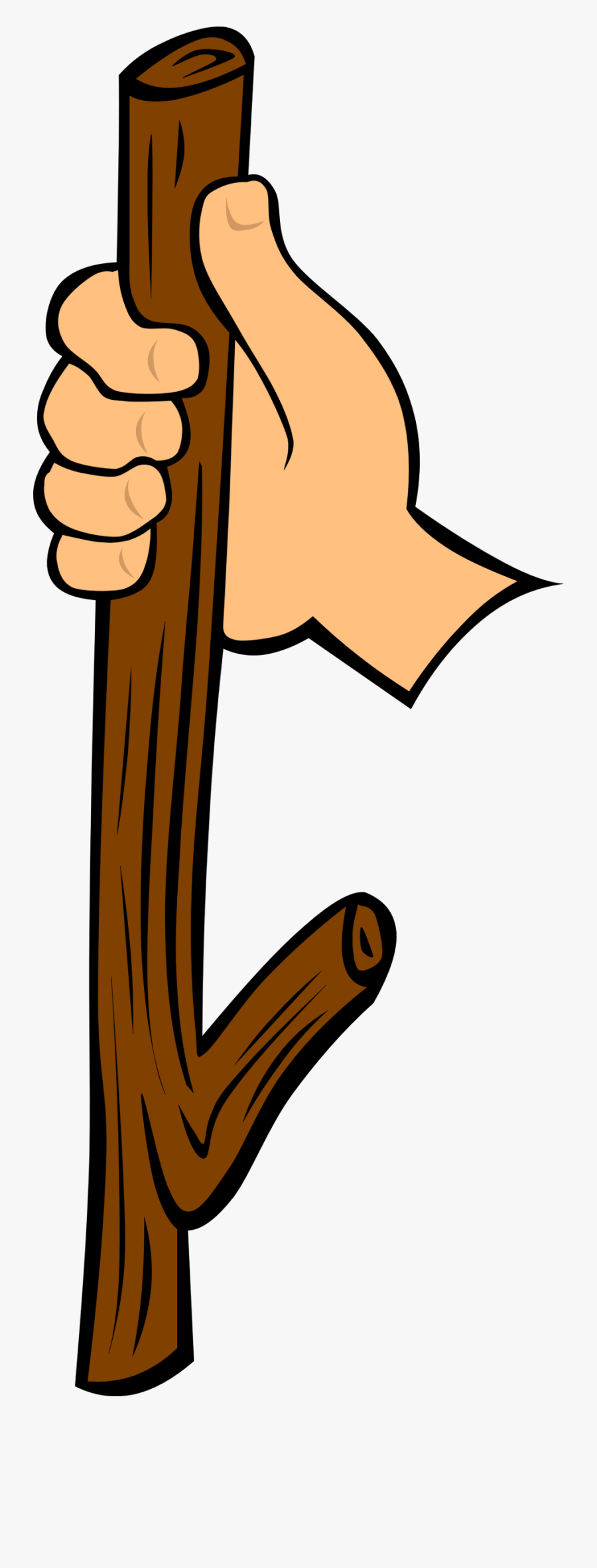 Campfires And Cooking Cranes - Stick In Hand Clipart, Transparent Clipart