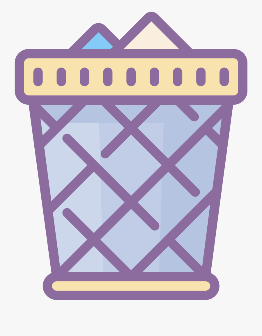 This Icon Is Meant To Represent A Full Trash Can - Png Icon Bin Violet, Transparent Clipart