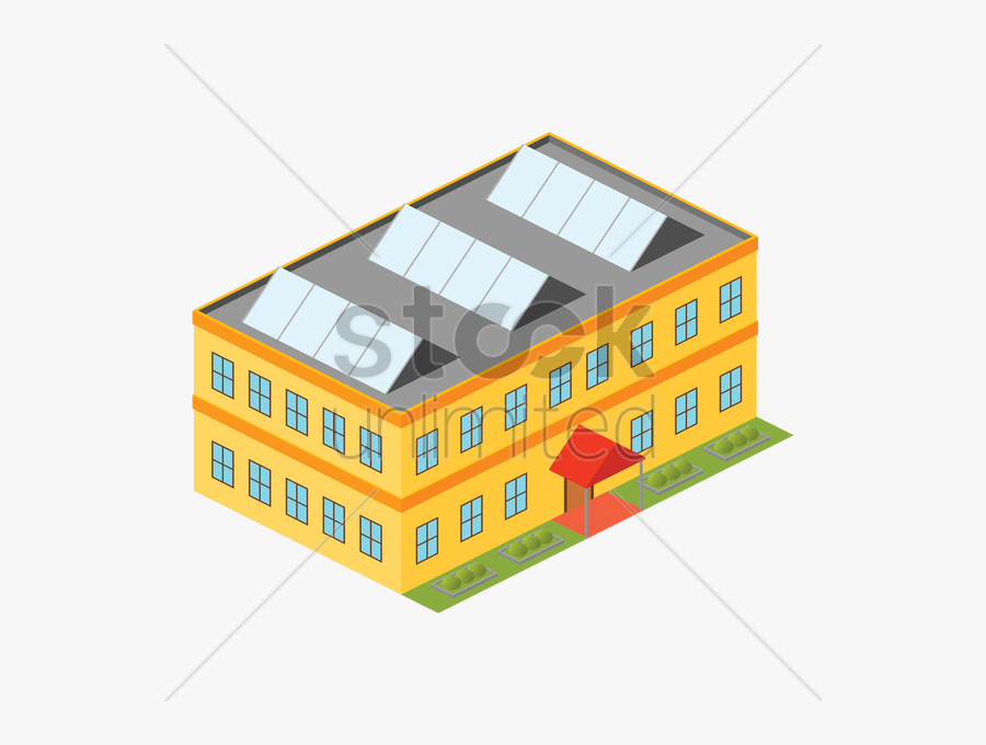 Download School Building With Solar Panels Clipart - Simple Solar Panel Clipart, Transparent Clipart