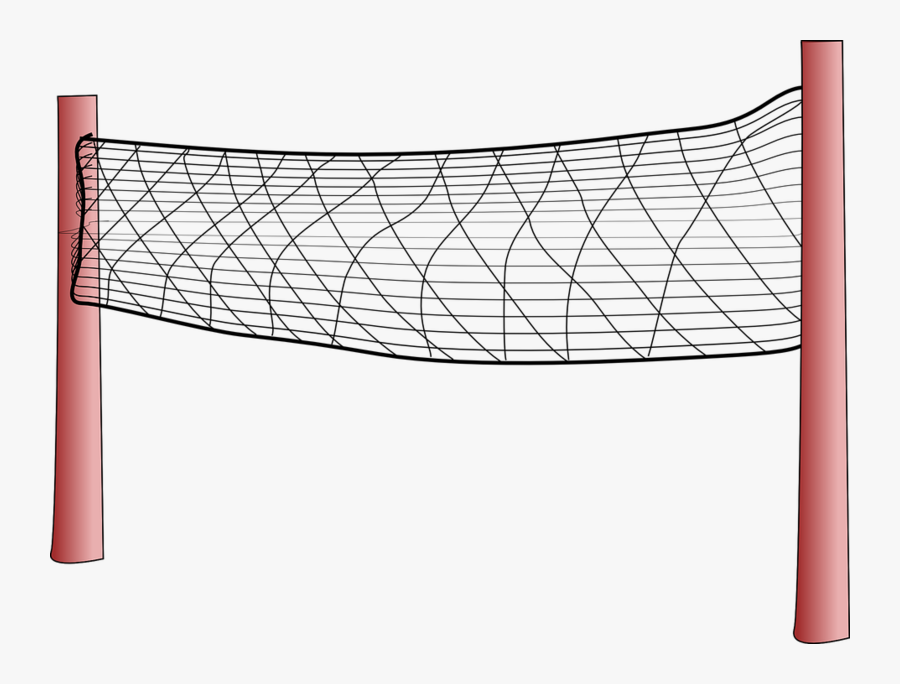 Volleyball Ball Sport Game Pl - Volleyball Net On Transparent, Transparent Clipart