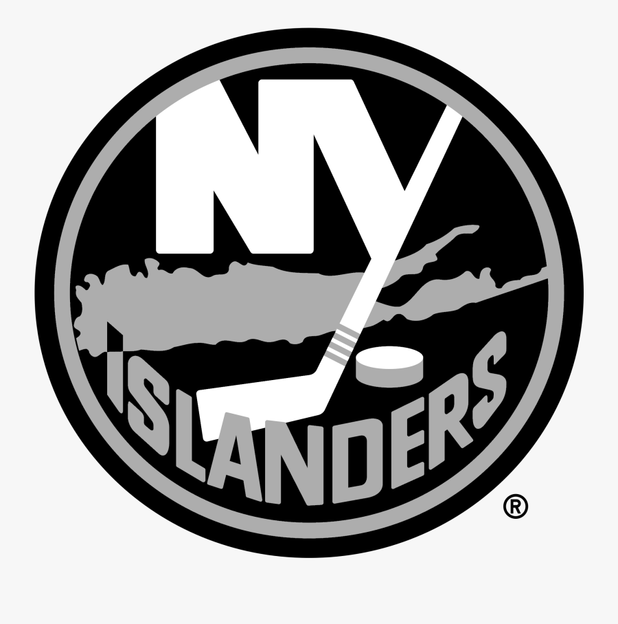 New York Islanders Logo Black And White - Black New York Islanders Logo, Transparent Clipart