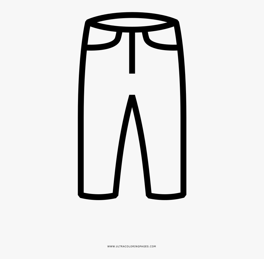 Capri Pants Coloring Page - Imagens Para Colorir De Calça, Transparent Clipart