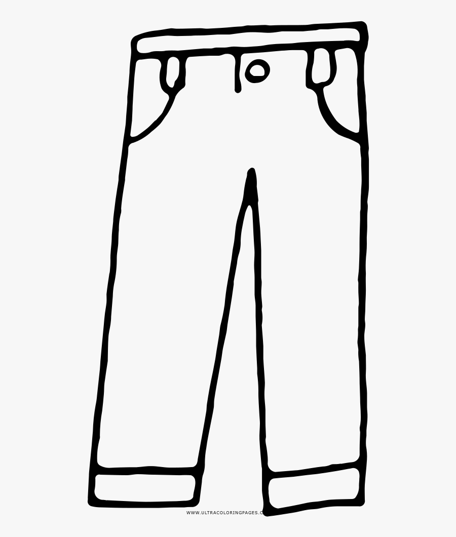 Pants Coloring Page - Mewarnai Gambar Celana Panjang, Transparent Clipart