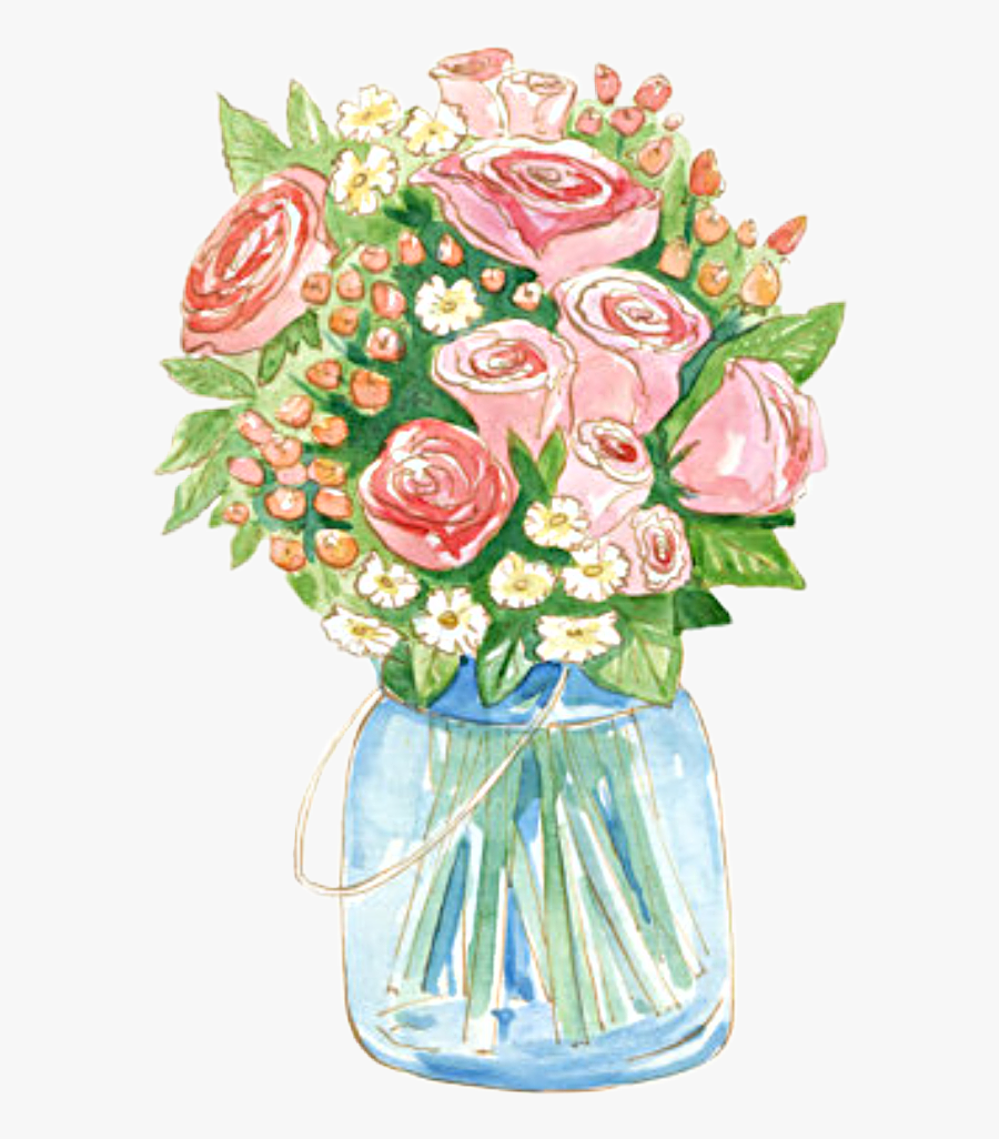 #watercolor #roses #flowers #floral #bouquet #arrangement - Flower Bouquet, Transparent Clipart