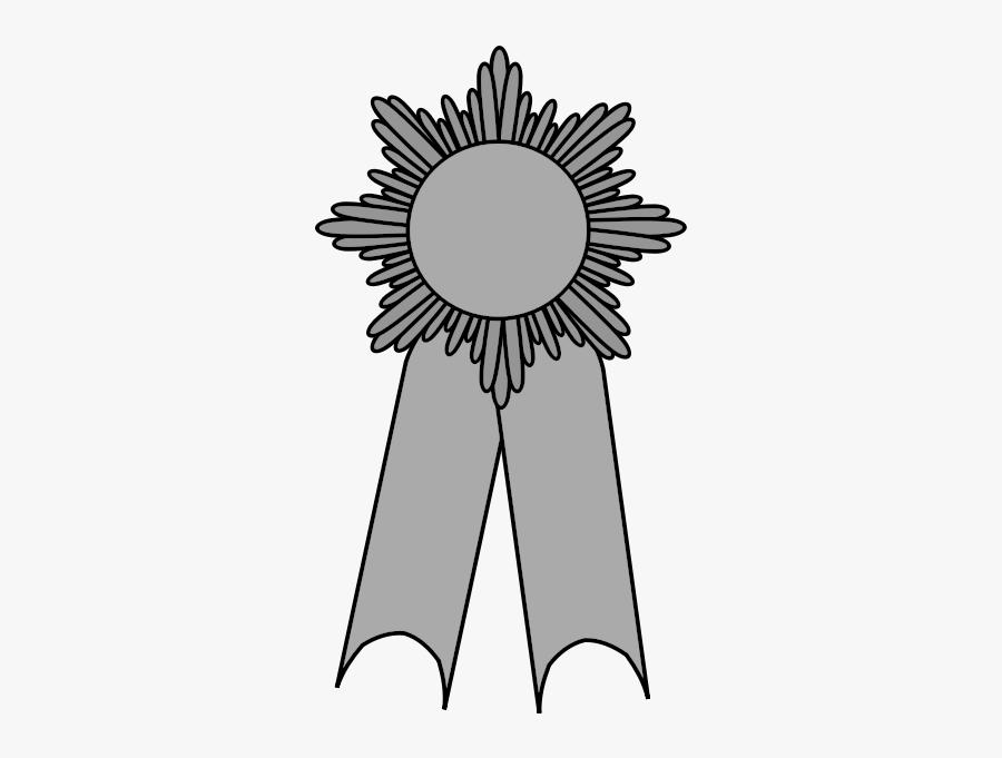 Vector Illustration Of Medal With A Grayscale Ribbon - Girl Scout Awards And Ribbons, Transparent Clipart