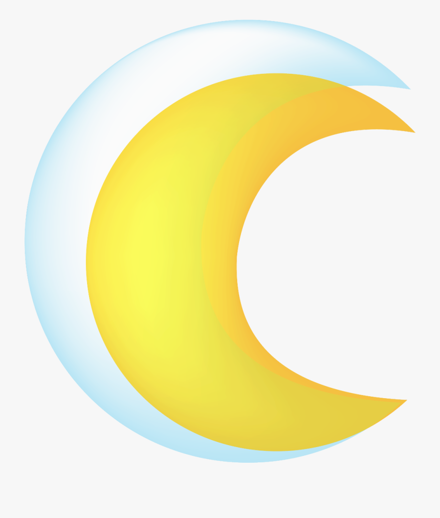 #ftestickers #clipart #moon #crescent #yellow - Circle, Transparent Clipart