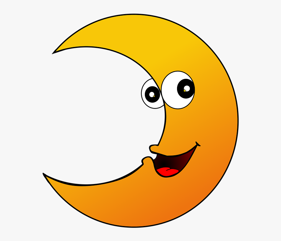Moon, Crescent, Face, Sky, Crescent Moon, Night Clipart - Trăng Lưỡi Liềm Png, Transparent Clipart