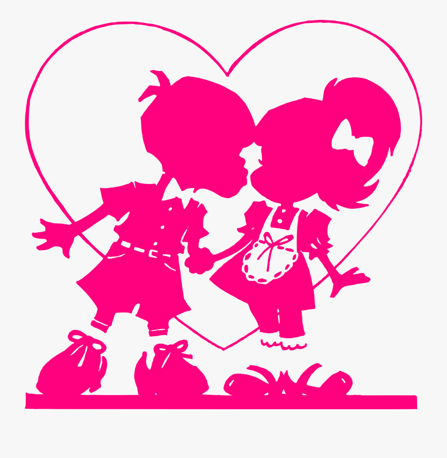 Pink Valentine Kiss Svg Clip Arts - Pink Valentine Hearts Clip Art, Transparent Clipart