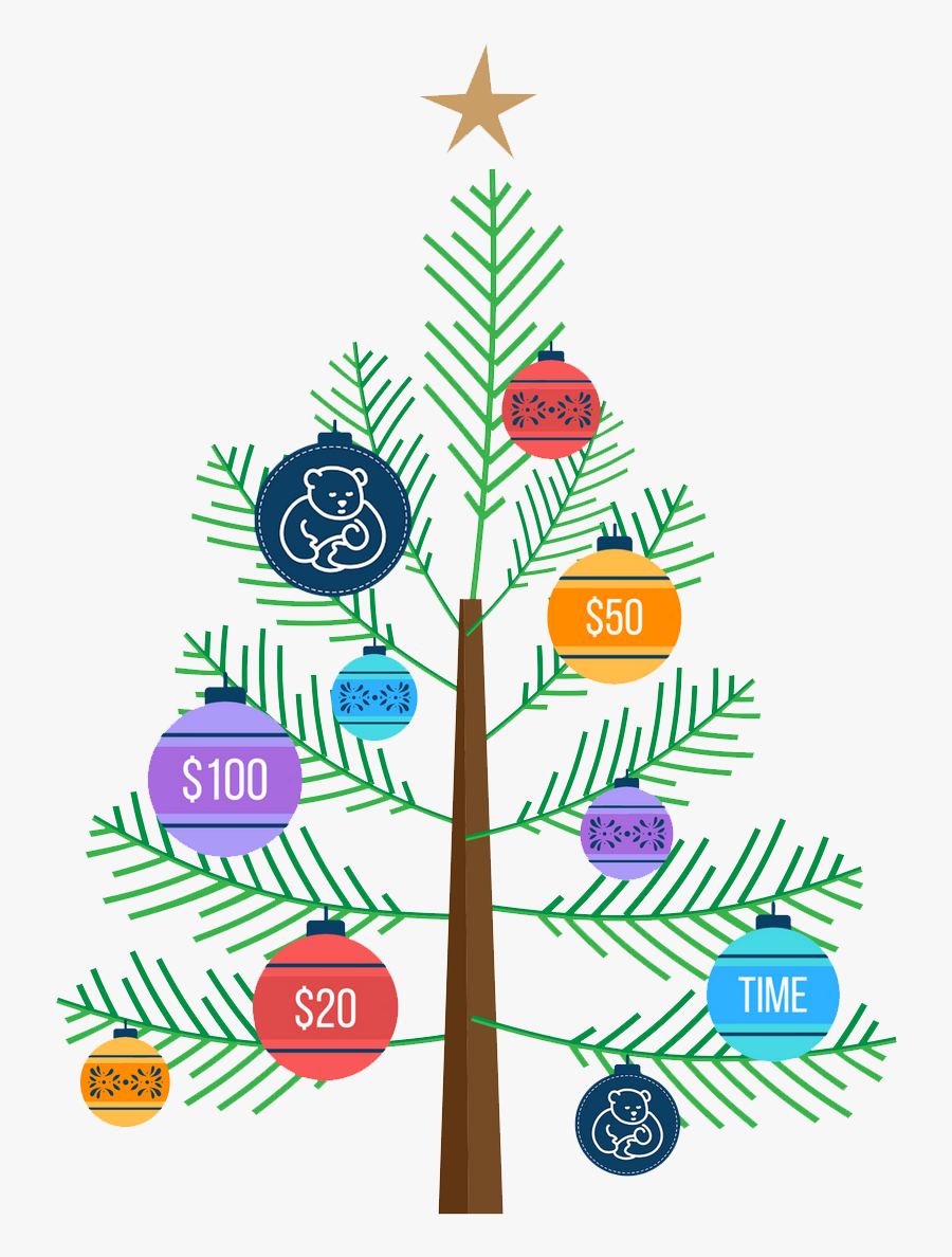 Christmas Giving Tree Clipart - Clip Art Giving Tree Christmas, Transparent Clipart