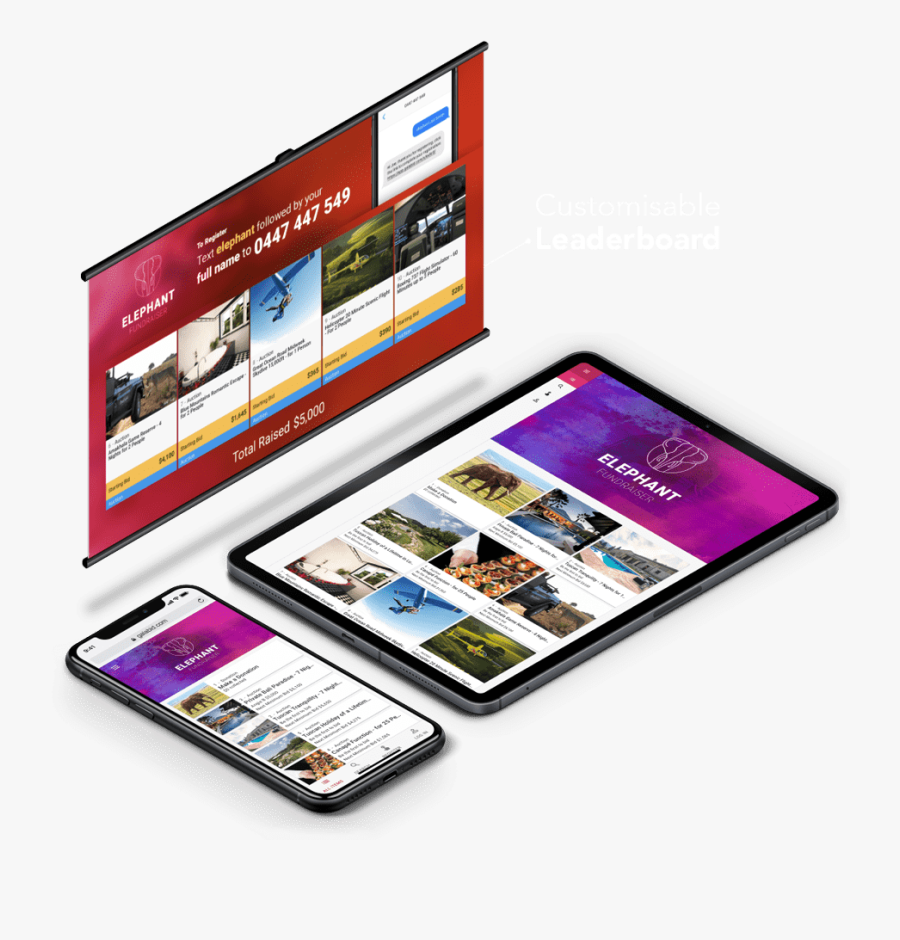 Background Easy To Raise Money Donations Silent Auction - Smartphone, Transparent Clipart