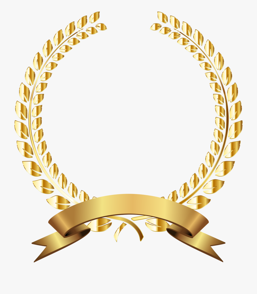 Laurel Wreath Gold Png Clipart , Png Download - Gold Laurel Wreath No Background, Transparent Clipart