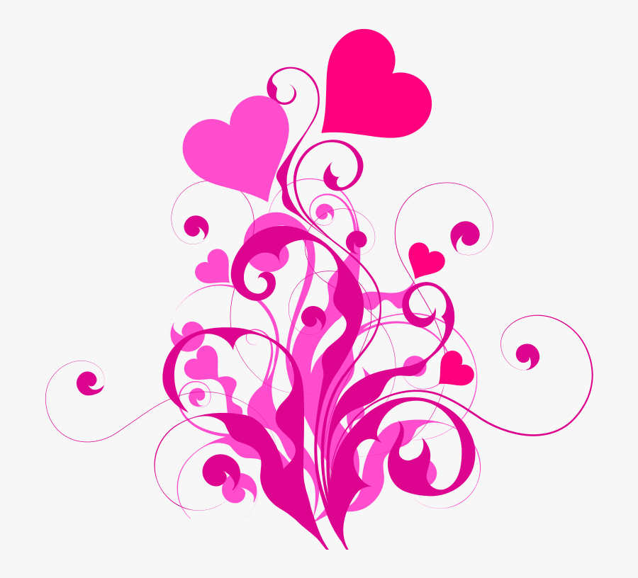 Heart Flourish - Love Sms, Transparent Clipart