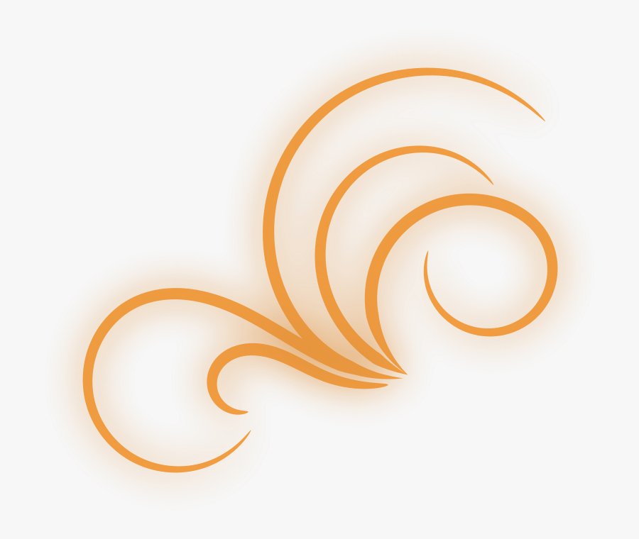 Orange Glowing Flourish - Orange Flourish Png, Transparent Clipart