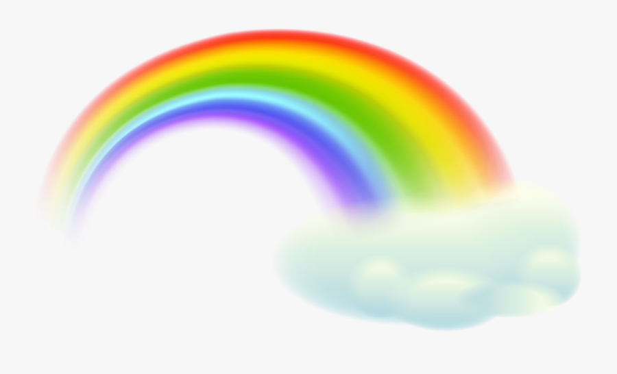 Rainbows Cliparts - Cloud And Rainbow Png, Transparent Clipart