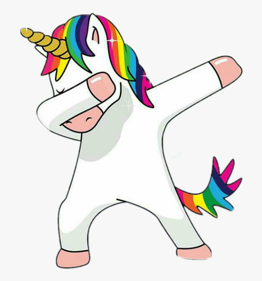 #freetoedit #unicorn #rainbow - Unicorn Dab, Transparent Clipart