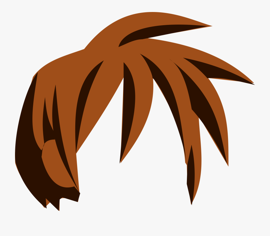Vector Drawing Of Manga Kid Hair Element - Brown Anime Hair Png, Transparent Clipart