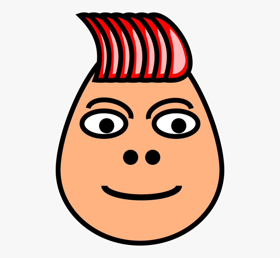 Head,cheek,face - Egg With Red Hair, Transparent Clipart