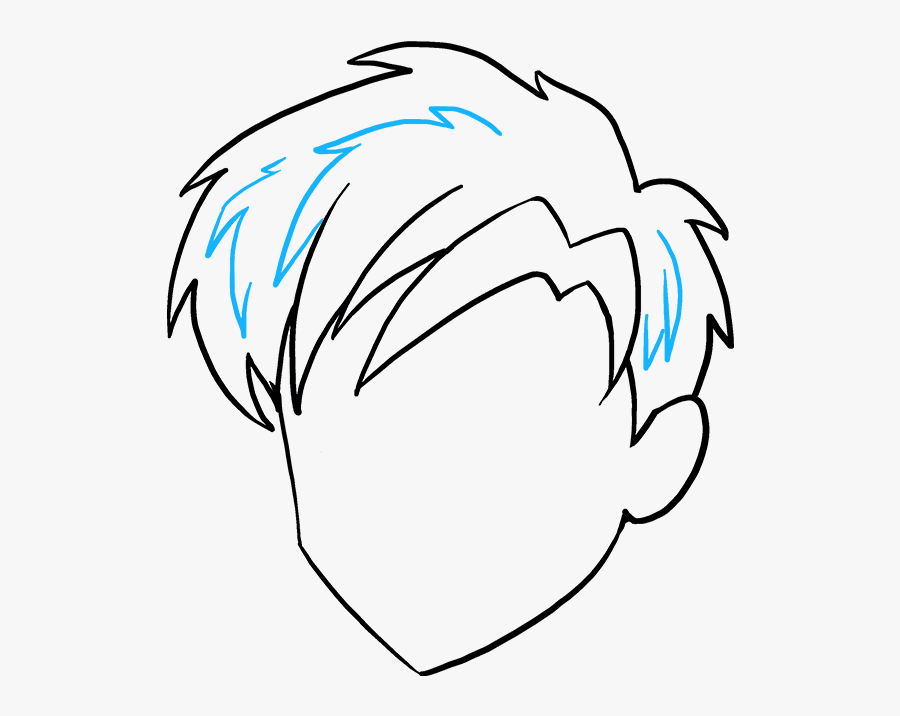 How To Draw Manga Hair Simple Male Anime Hair Drawing Free