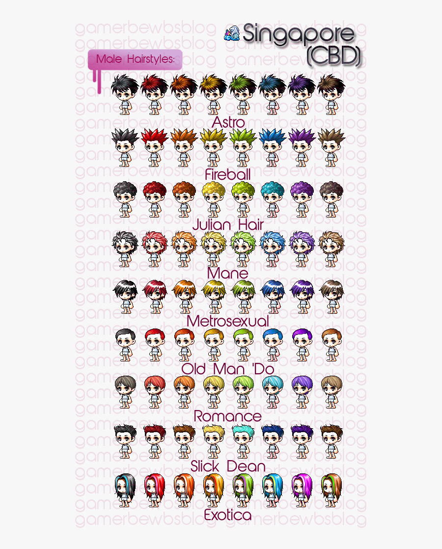 Singapore , Cbd, Astro, Fireball, Julian Hair, Mane, - Maplestory Hairstyles Male Mohawk, Transparent Clipart