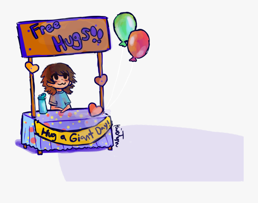Hug Booth A Giant Day By Friendlyfoxpal - Cartoon, Transparent Clipart