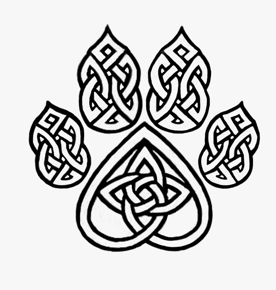 Northeast Boston Terrier Rescue - Celtic Knot Paw Print, Transparent Clipart