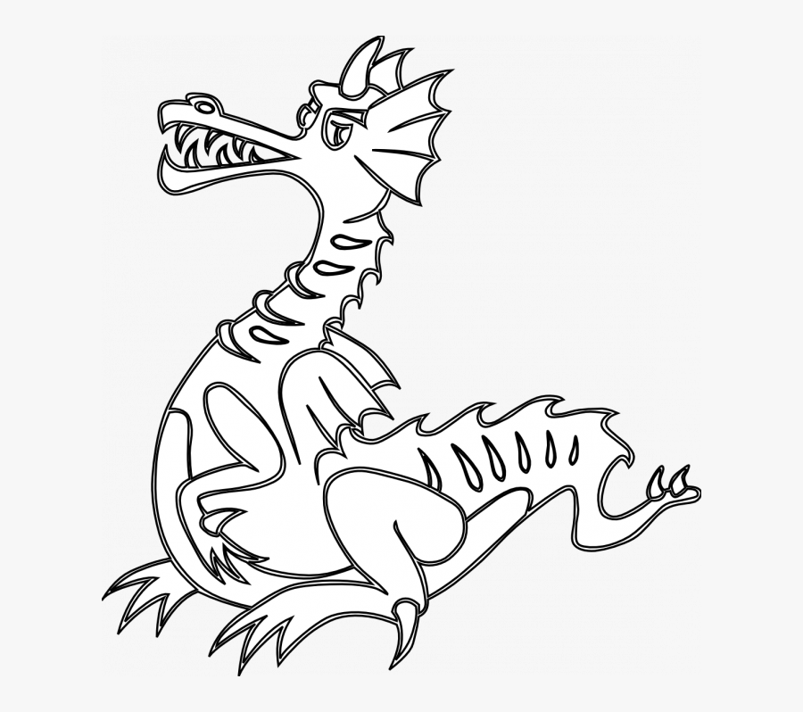 Contemporary Kitchen Flooring Buy Bathroom Tiles Modern - Dragon Cartoon Black And White Png, Transparent Clipart