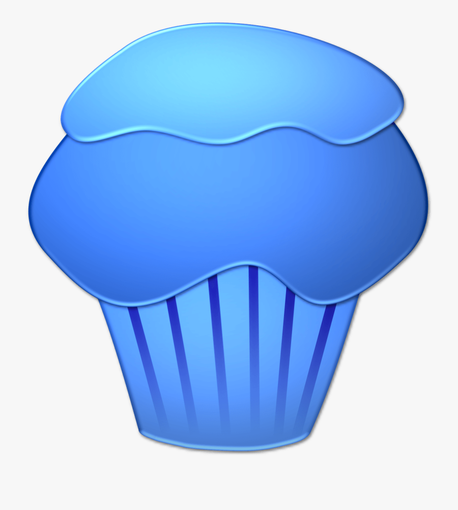 Blue Cupcake Clipart - Blue Cupcake Clip Art, Transparent Clipart