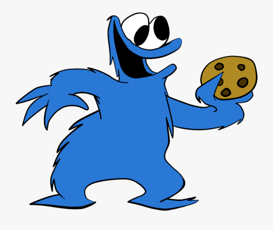 Cookie Monster And A Cookie By Joeywaggoner - Cookie Monster, Transparent Clipart