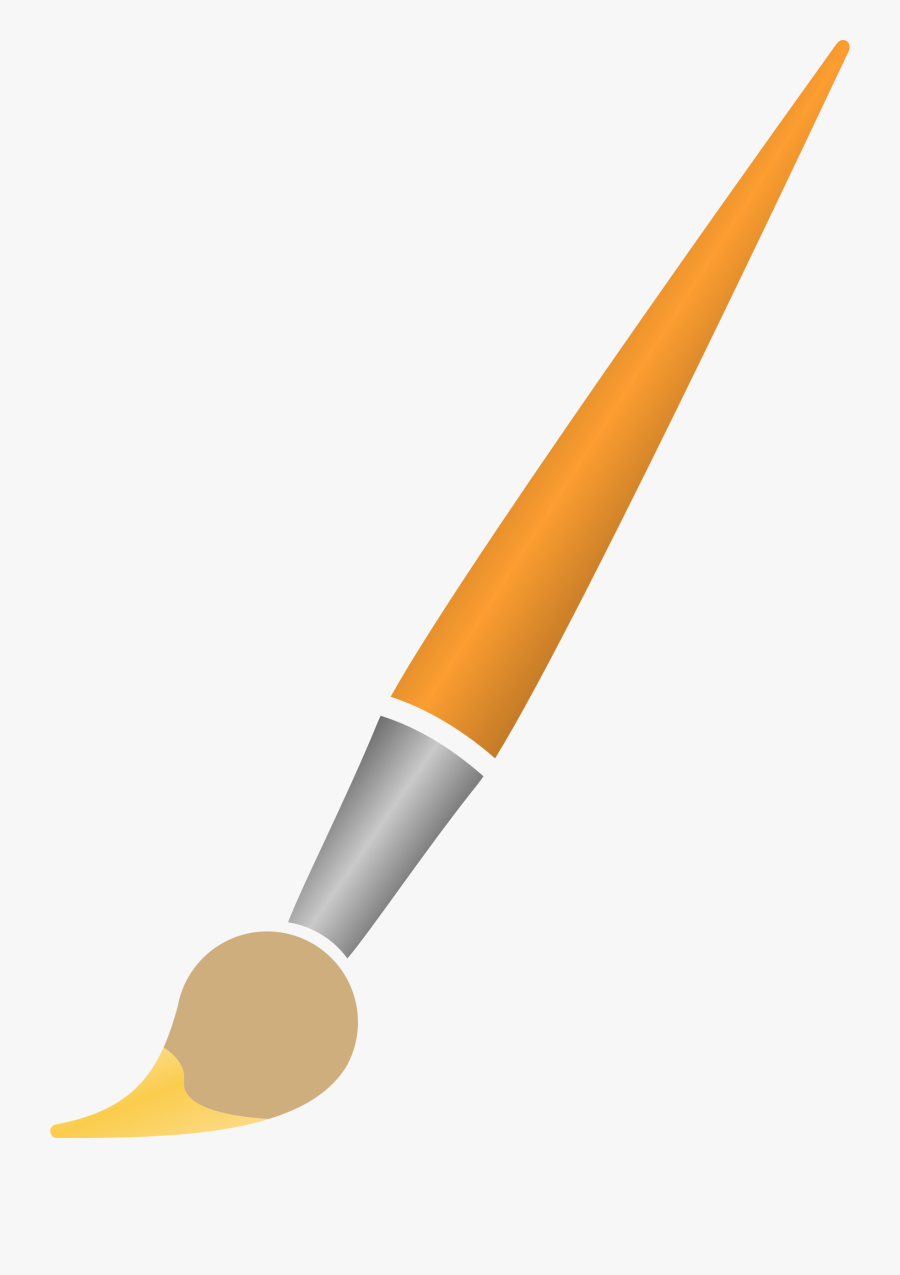 Paint Brush With Yellow - Pink Paint Brush Clip Art, Transparent Clipart