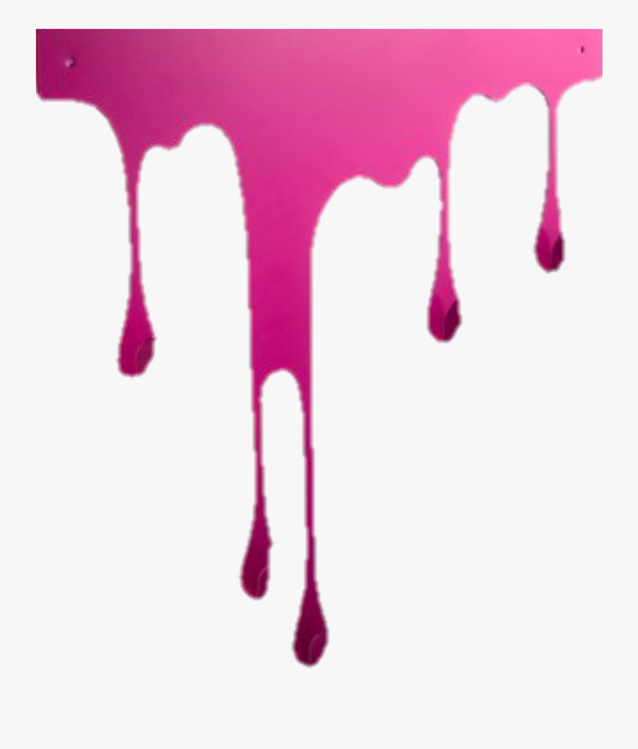 Border Edging Frame Pink Paint Dripping Drip Wet Overla - Pink Paint Dripping Png, Transparent Clipart