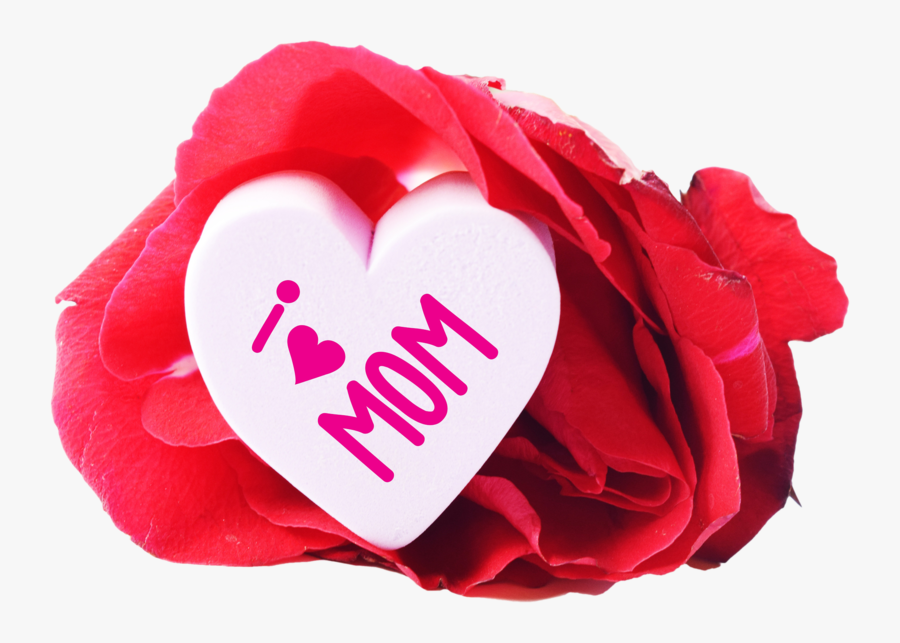 Free I Love Mom Heart And A R - Mothers Day Message For Your Mom, Transparent Clipart