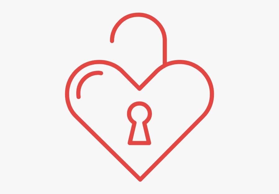 Heart Lock Icon - Clip Art, Transparent Clipart