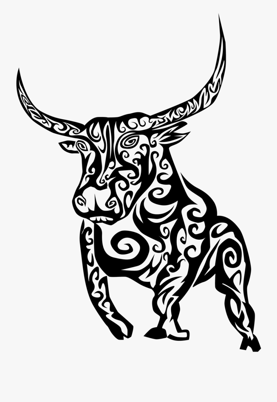 Longhorn Drawing Animal Huge Freebie Download For Powerpoint - Bull Tattoo, Transparent Clipart