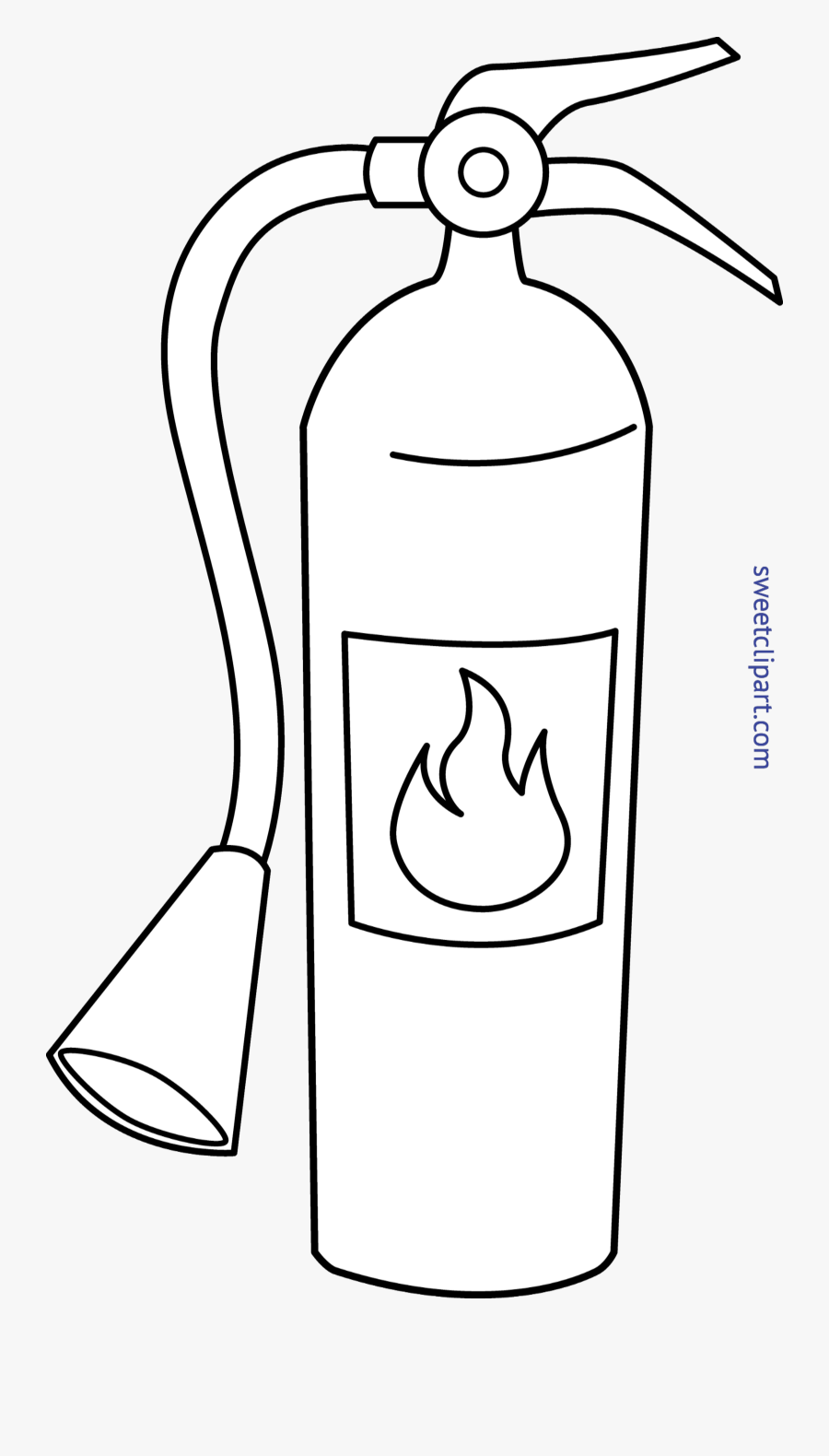 Fire Extinguisher Line Art - Draw A Fire Extinguisher, Transparent Clipart