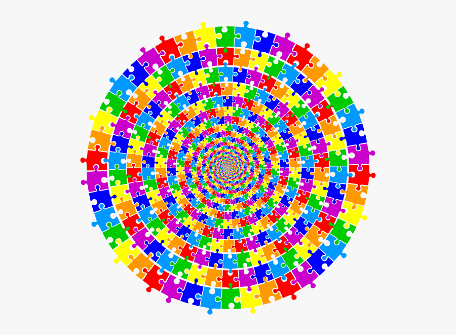 Puzzle Pieces Vortex - Puzzle Abstract Png, Transparent Clipart