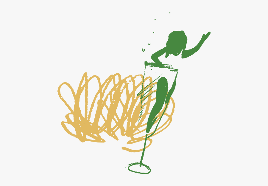 Recess Champagne Swimmer - Illustration, Transparent Clipart