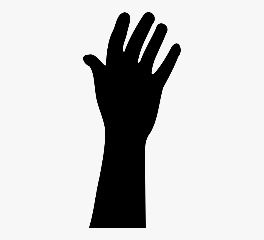 Pic Of A Raised Hand Silhouette - Raising Your Hand Drawing, Transparent Clipart