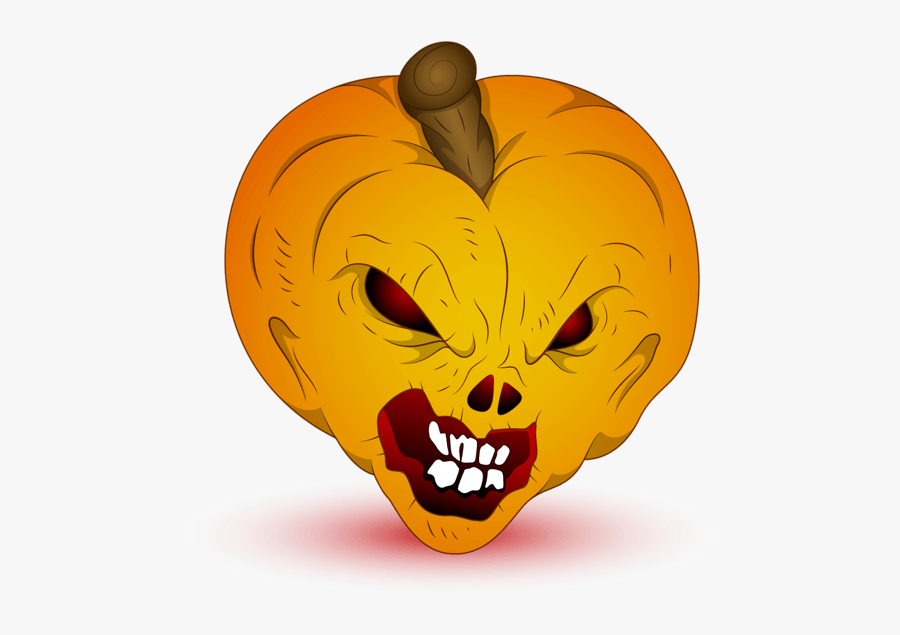 Super Angry Pumpkin Halloween - Evil Pumpkin Transparent Background, Transparent Clipart